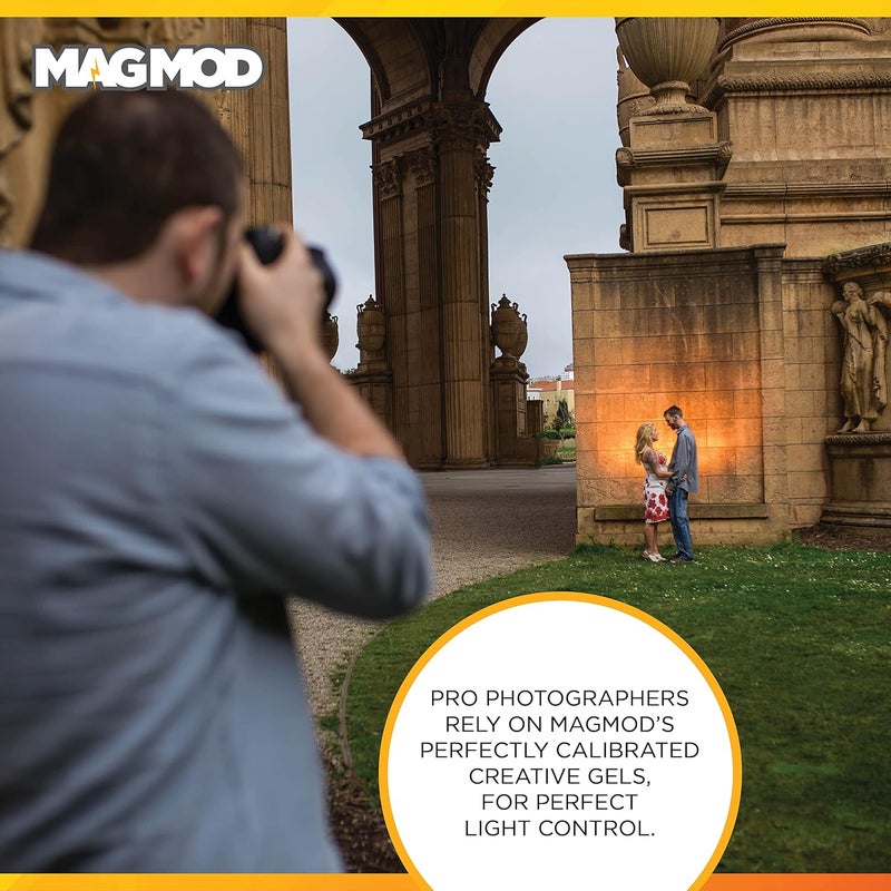 MAGMOD Pro Creative Lighting Gels, 6 Magnetic Flash Color Gels for Photography, Red Orange Yellow Blue Green Purple, Rigid Polycarbonate with Embedded Magnets, Compatible with All Speedlites - Image 3